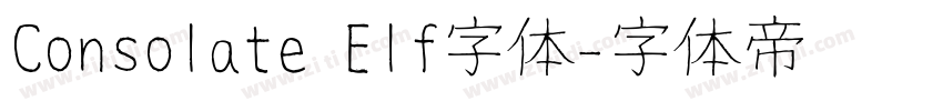 Consolate Elf字体字体转换